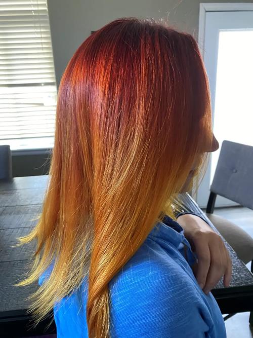 Hair Extensions photo, Denver Colorado. This gorgeous melt melts my heart.